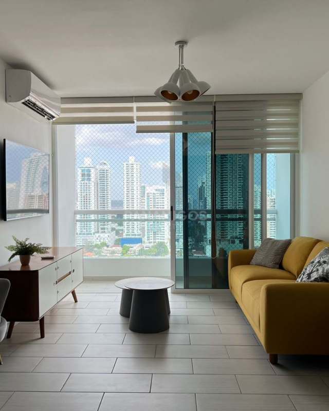 Modern kitchen with granite countertops and porcelain flooring in PH The Towers Residences Panama