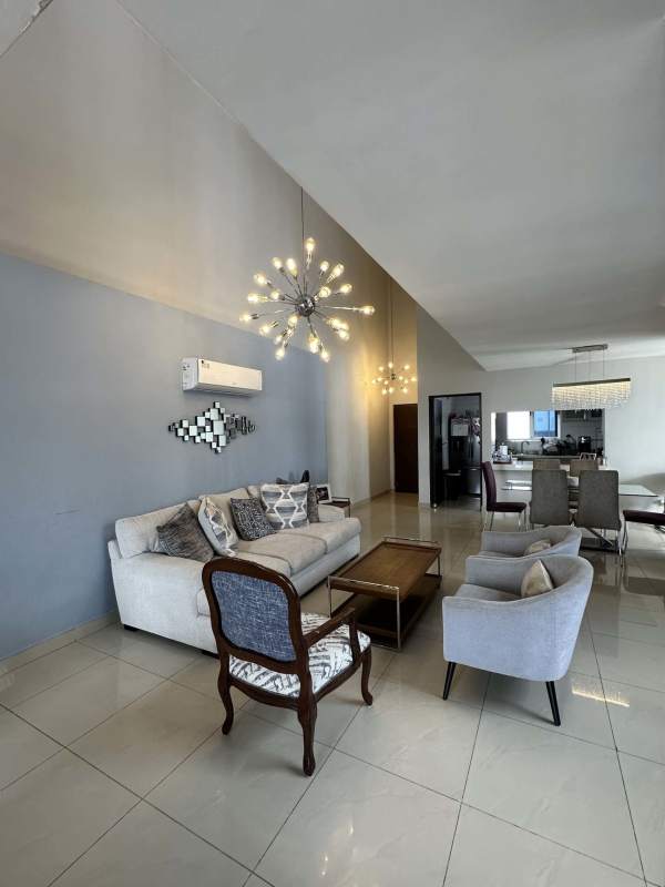 Sunny bedroom with panoramic water views at PH Marina Terrace Panama