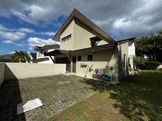 Modern bathroom with double vanity at PH Nativa Panama Pacifico smart home
