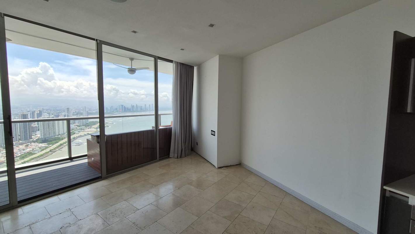 Spacious living area with panoramic ocean views in JW Marriott Punta Pacifica