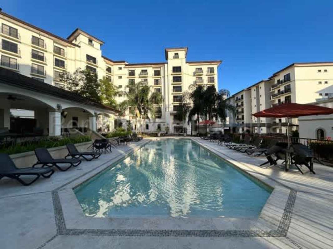 Covered patio area with ceiling fans Embassy Village Panama