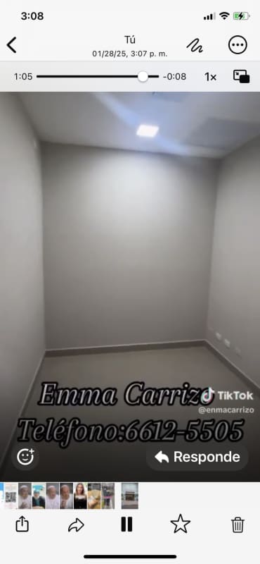Empty finished consult room in medical center with light gray walls, tile floor in Panama