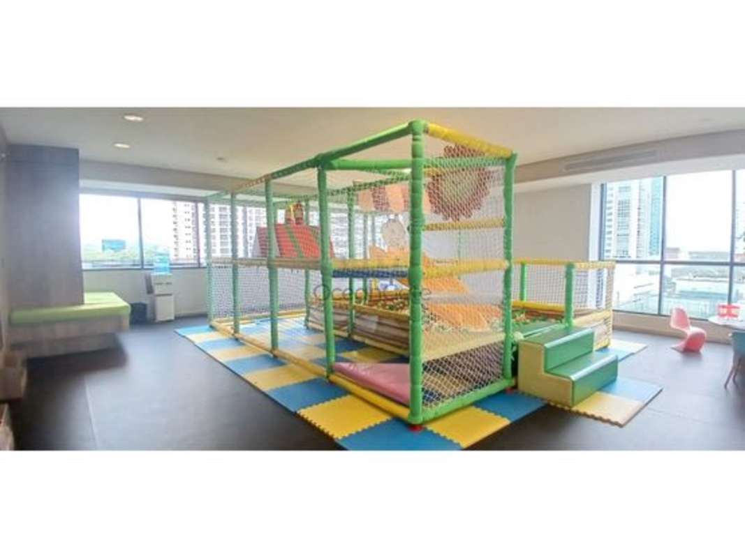 Modern colorful children's playroom with city windows PH Matisse Panama
