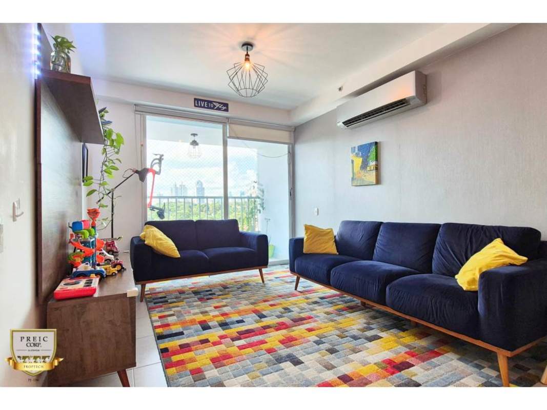 Integrated kitchen with granite counter and stove PH Solok Parque Lefevre Panama