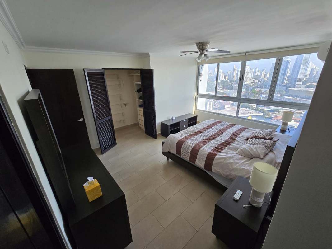 Modern bathroom with double vanity sinks and glass shower in PH Pacific Coast Panama