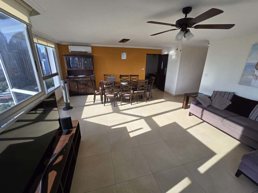 Modern apartment balcony with panoramic city and ocean views from PH Pacific Coast San Francisco Panama City