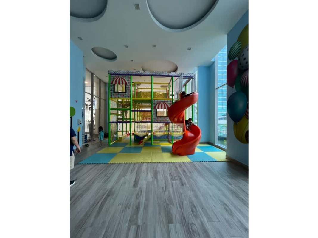 Modern gym with panoramic windows cardio and weight equipment PH Regalia Panama