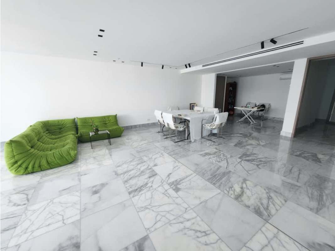 Spacious living room with ocean view balcony PH Ocean Front Punta Paitilla Panama