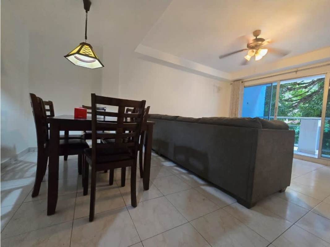 Bedroom with built-in wardrobes, AC and large windows in PH Clayton Tower Panama City