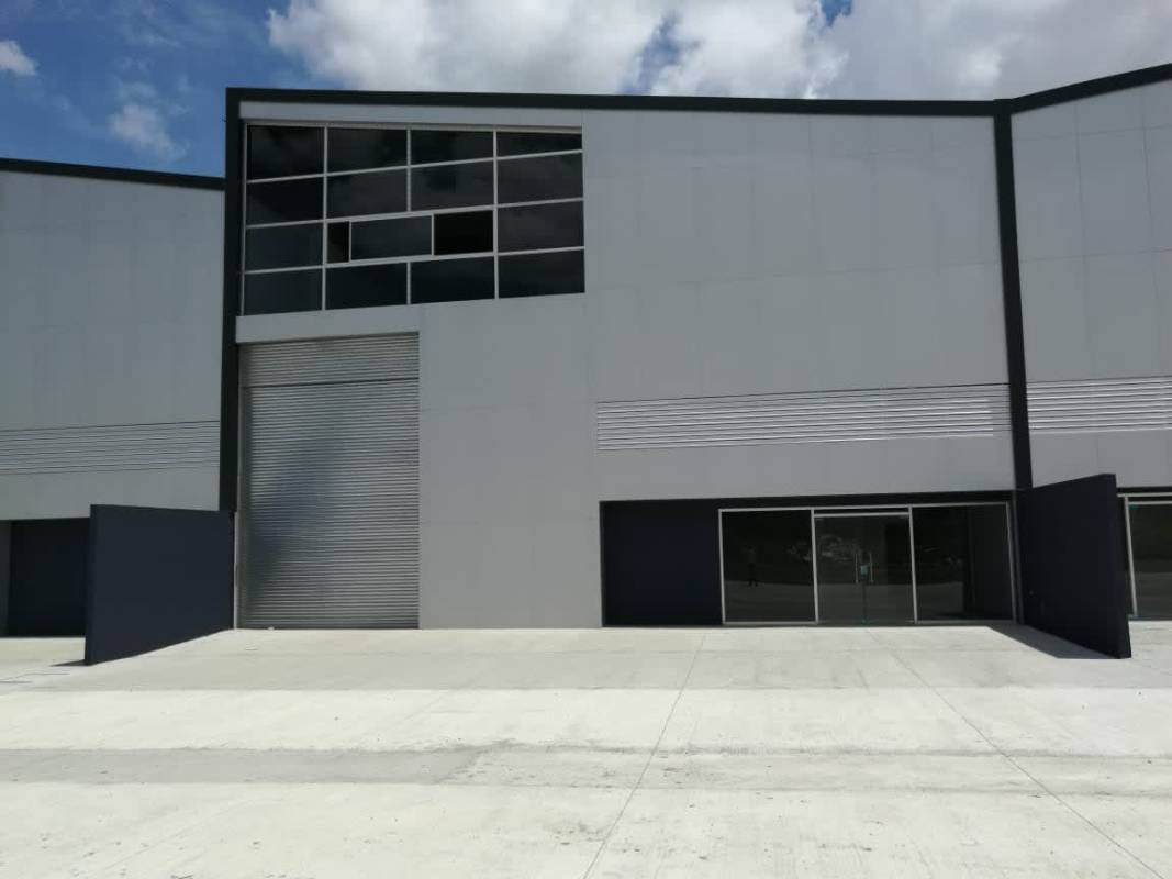Large modern industrial warehouse complex at Milla 8 Panama