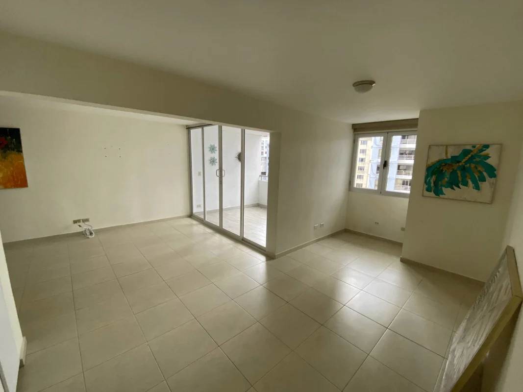 Dining area adjoining living space in bright apartment PH Villa de las Fuentes Panama
