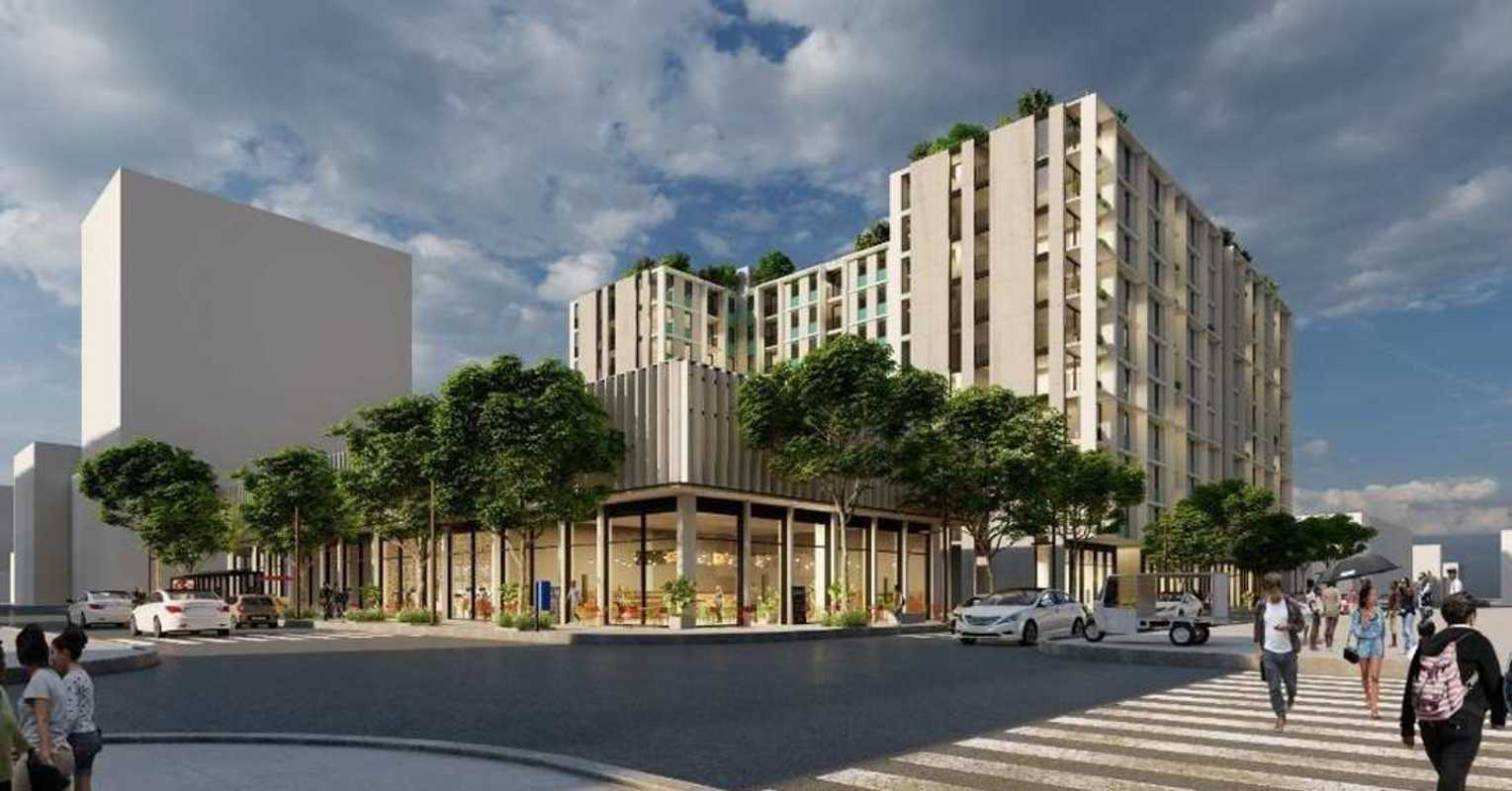 Rendering of possible layout for mixed-use development land parcel in Calidonia Panama City