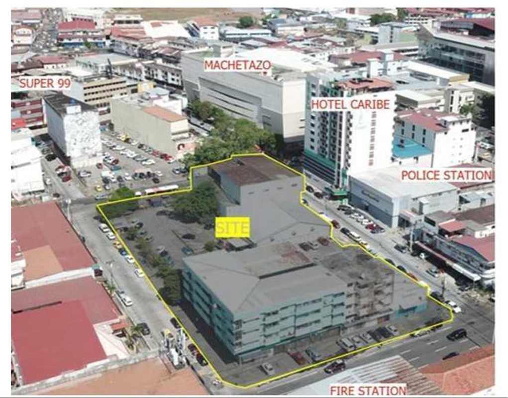 Calidonia corner lot development site along Via España with transit and retail nearby