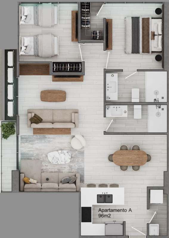 Modern gym with outdoor yoga area and city views PH Aura Obarrio