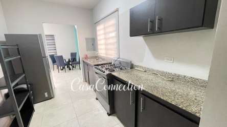 Master bedroom with split air conditioning, wardrobe, minimalist style in house Hacienda Real Panama