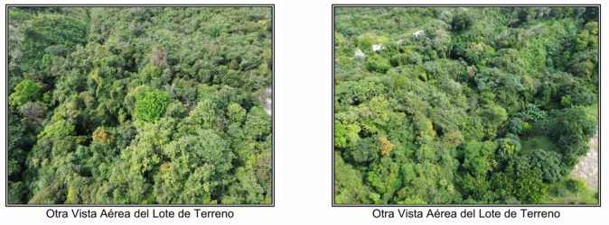 Aerial of wooded raw titled land near Caballero El Valle de Antón Panama for sale
