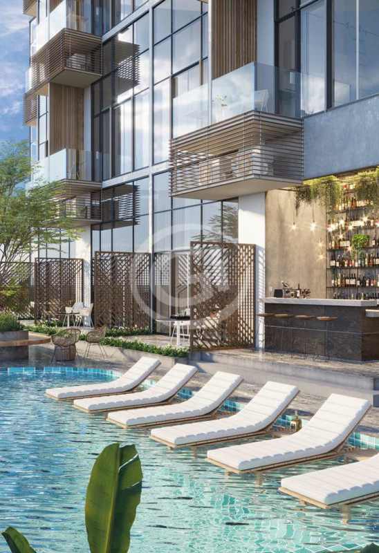 Contemporary kitchen in loft unit with integrated appliances at PH Dovle Selva Coco del Mar Panama City