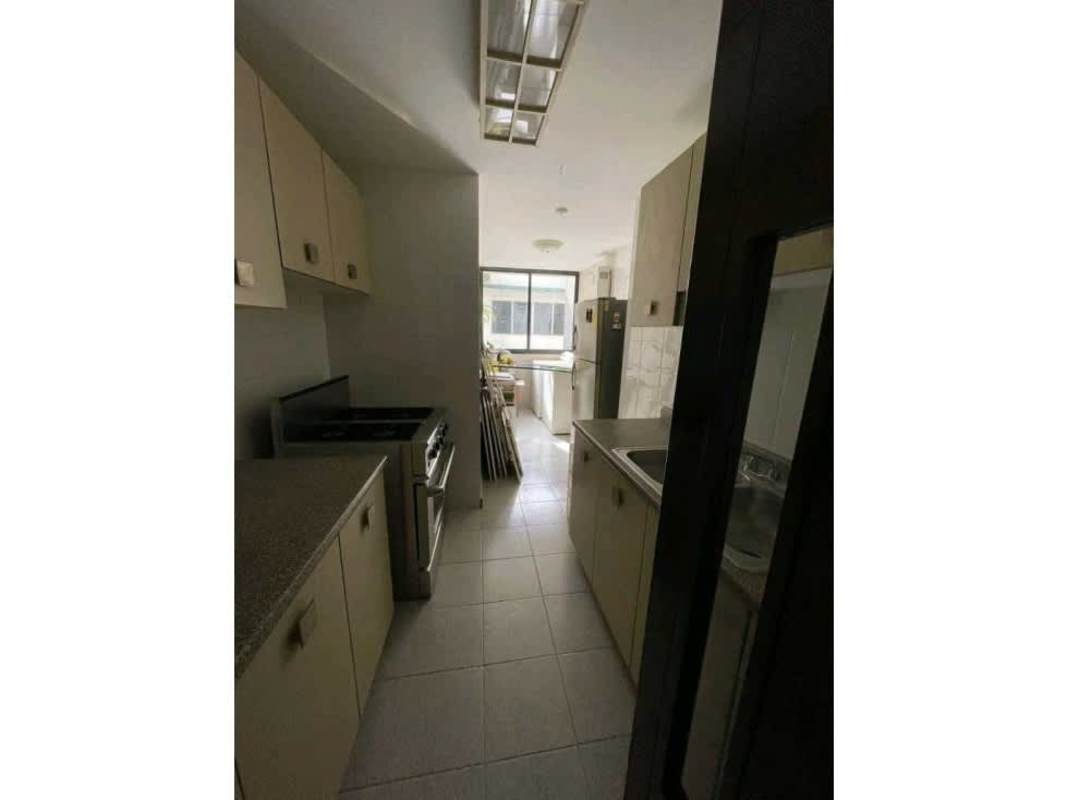 Spacious bedroom with built-in wardrobe and tiled floors PH Las Garzas Panama City