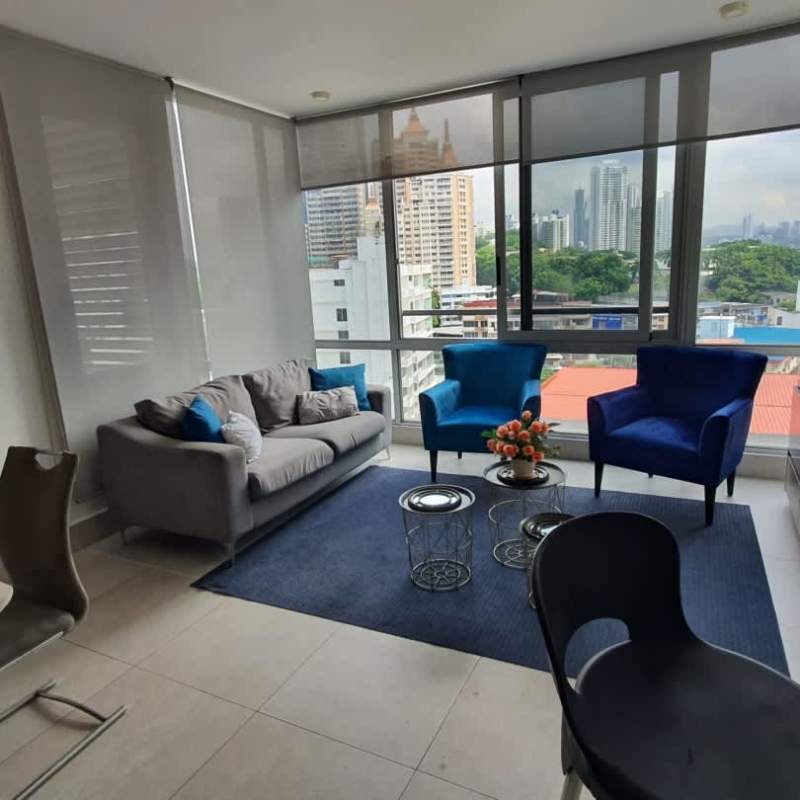 Dining space and kitchen open layout fully furnished apartment El Cangrejo Panama City