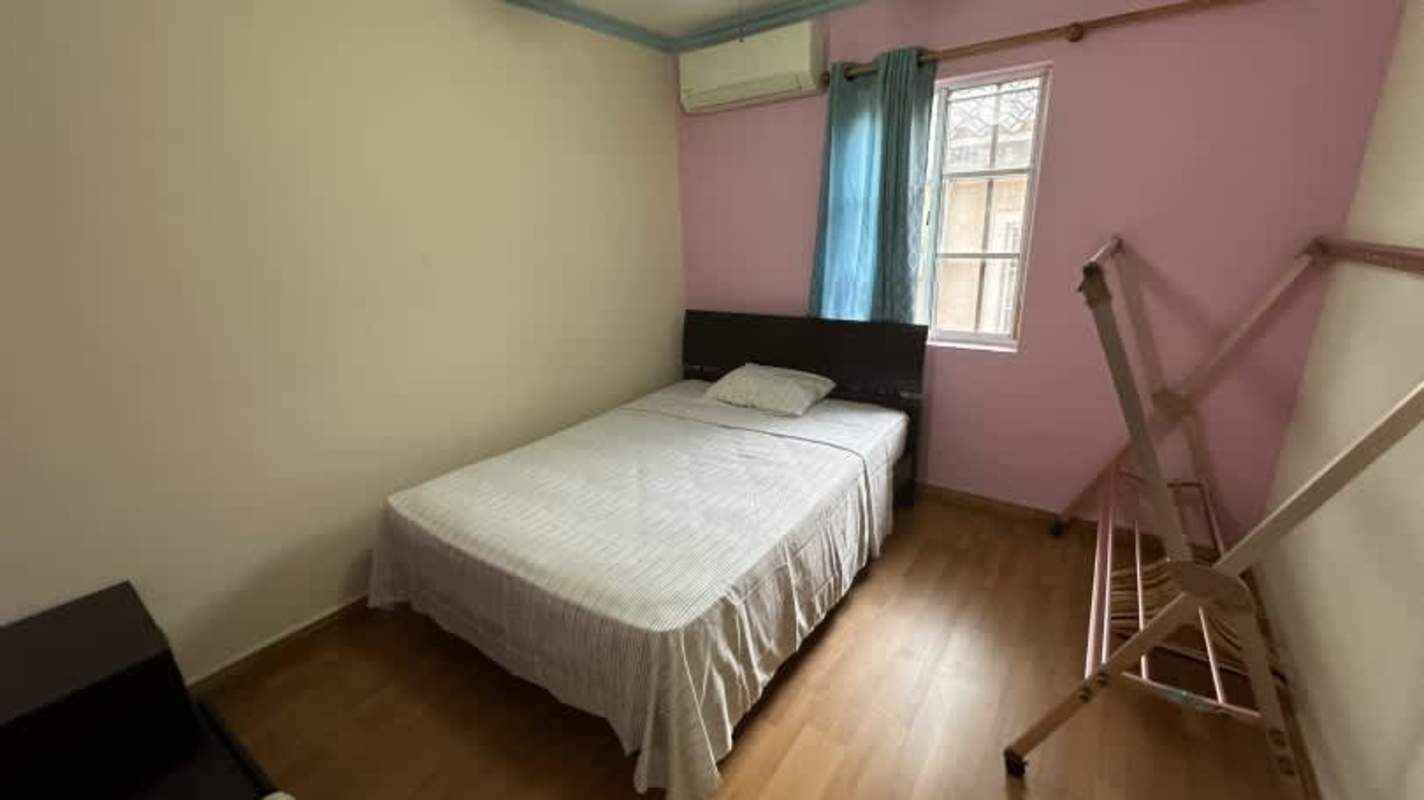 Large bedroom space with window tile floors Condado del Rey Panama house sale Hola Realty