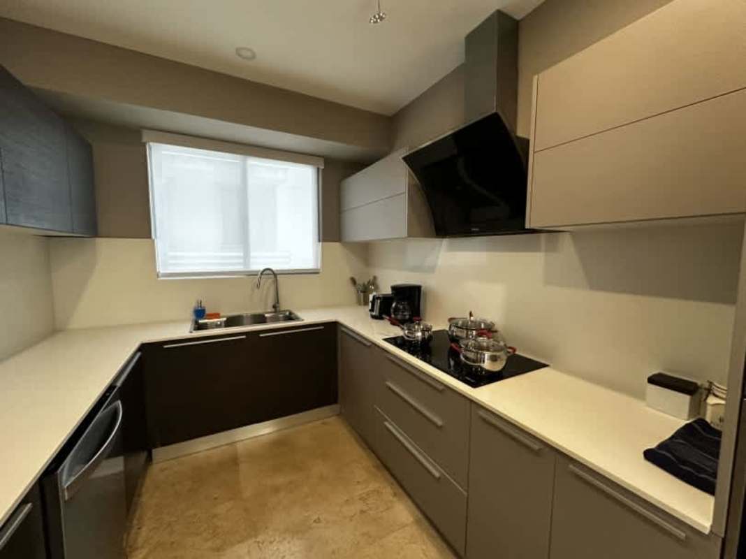 Modern bathroom with double vessel sinks and glass shower PH BICSA Panama