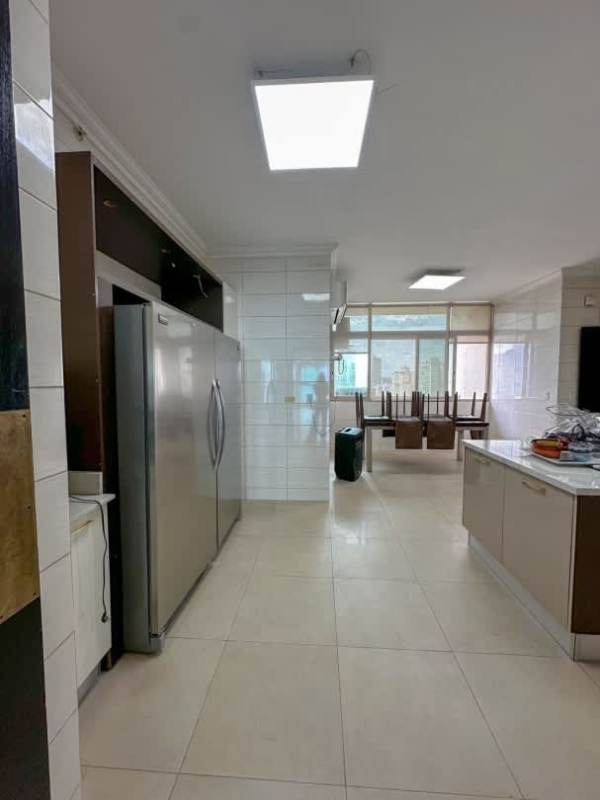 Contemporary kitchen with island, stainless appliances, ocean view PH Ocean Club Panama