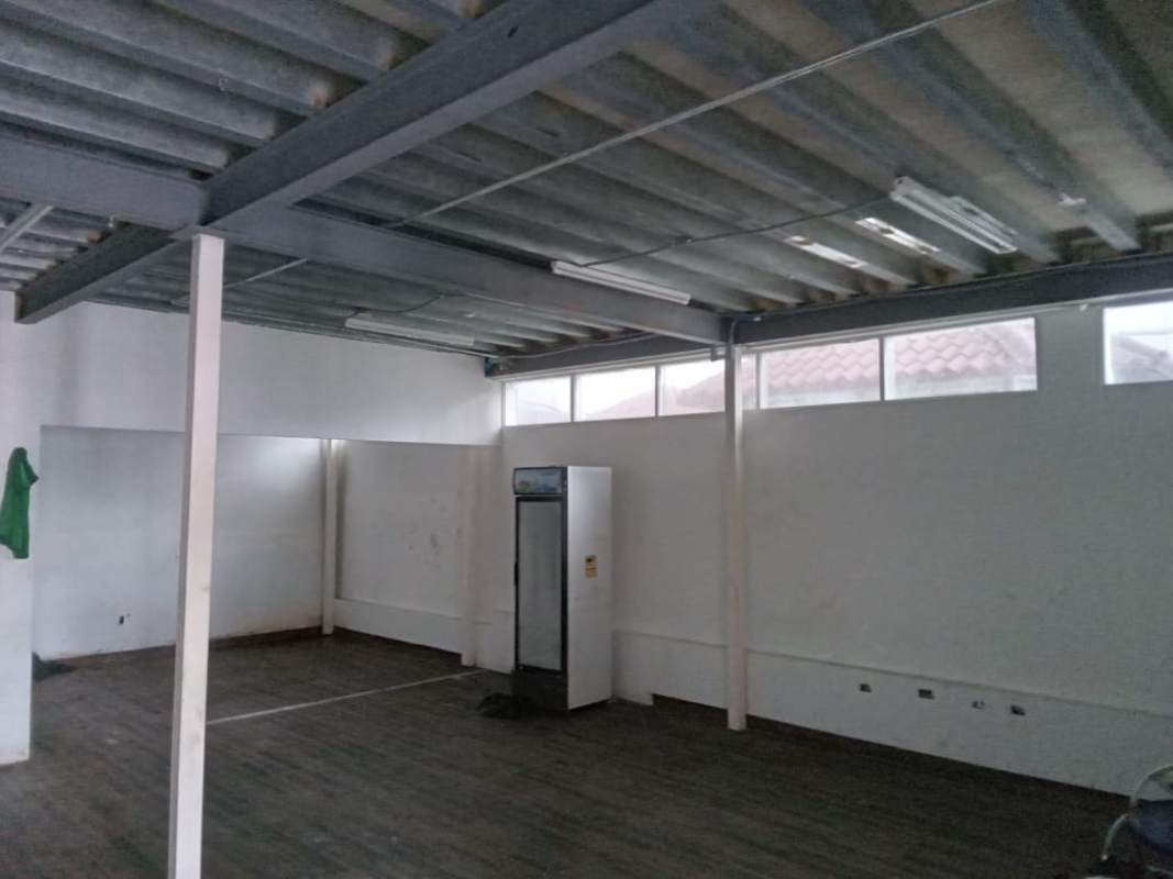 Unfinished industrial style commercial rental space corner shot Los Pueblos Panama City
