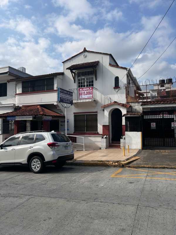 View of Avenida Perú and Calle 38, commercial street outside Triana Building Panama City