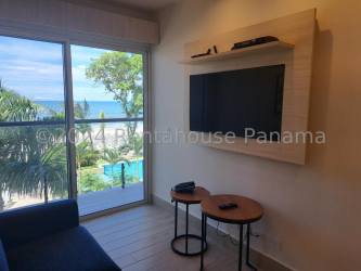 Infinity pool beachfront with palm trees Royal Decameron Punta Chame