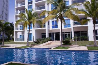 Contemporary bathroom with shower cabin Playa Blanca Panama rental