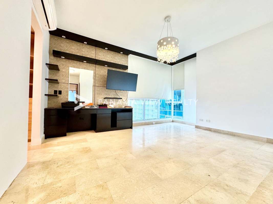 Upscale kitchen with granite countertops, stainless appliances at PH Pacific Village Punta Pacifica Panama