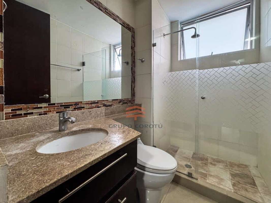 Modern bathroom marble countertop glass shower PH Costa del Este Panama