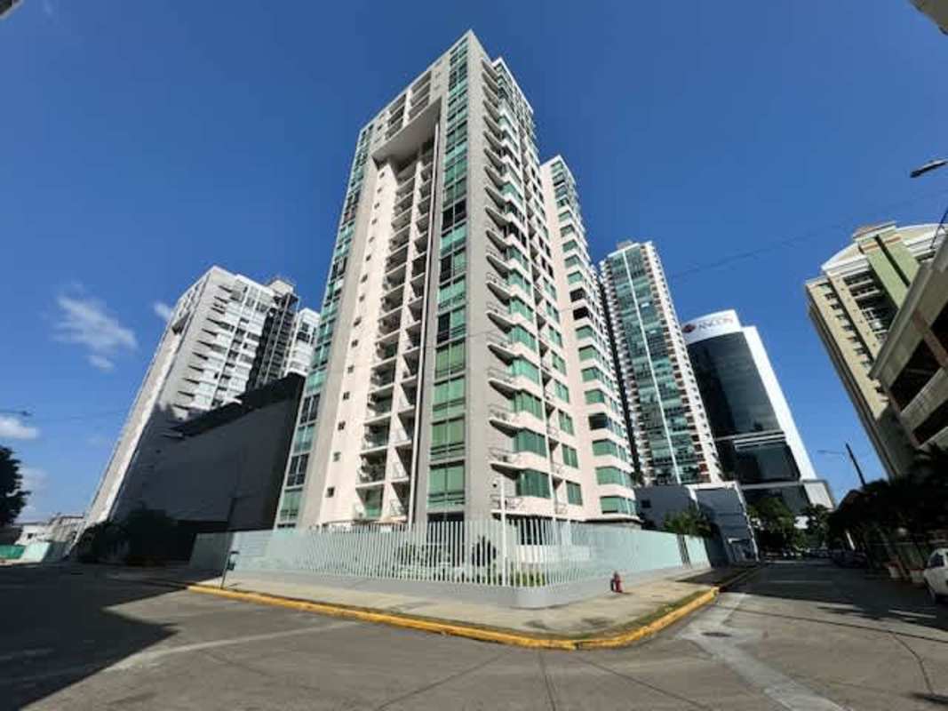 Modern high-rise tower glass balconies PH Costa del Este Panama City