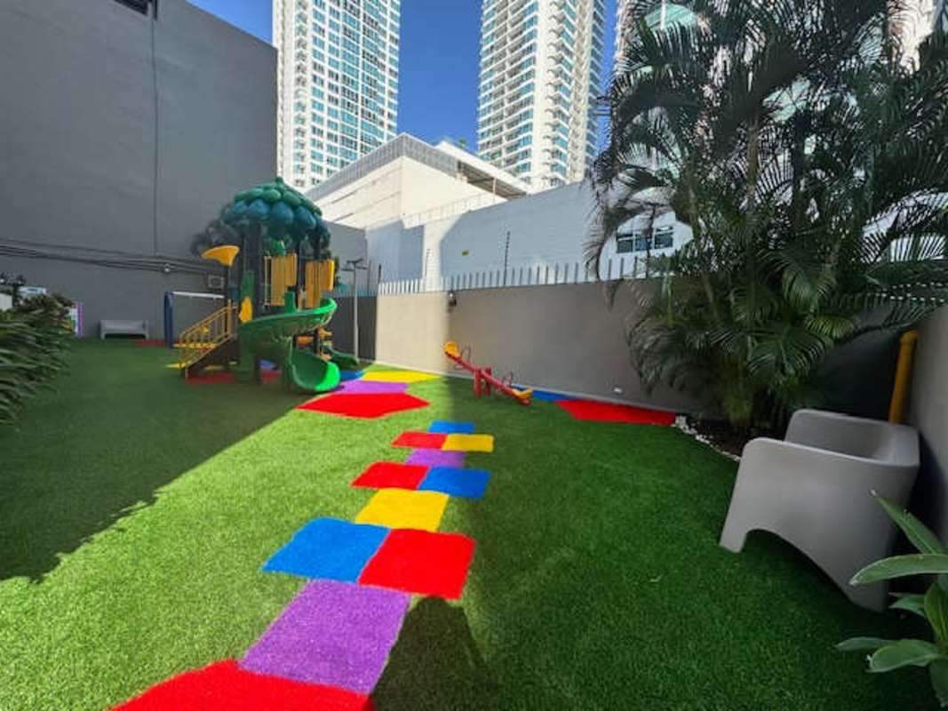 Wooden sauna benches warm lighting PH Costa del Este Panama City