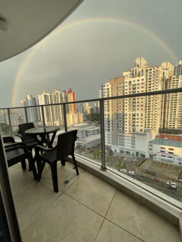 Private balcony overlooking Panama City skyline at PH San Roque Hato Pintado