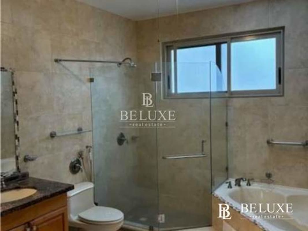 Bathroom with bathtub walk-in shower granite Embassy Gardens Clayton Panama