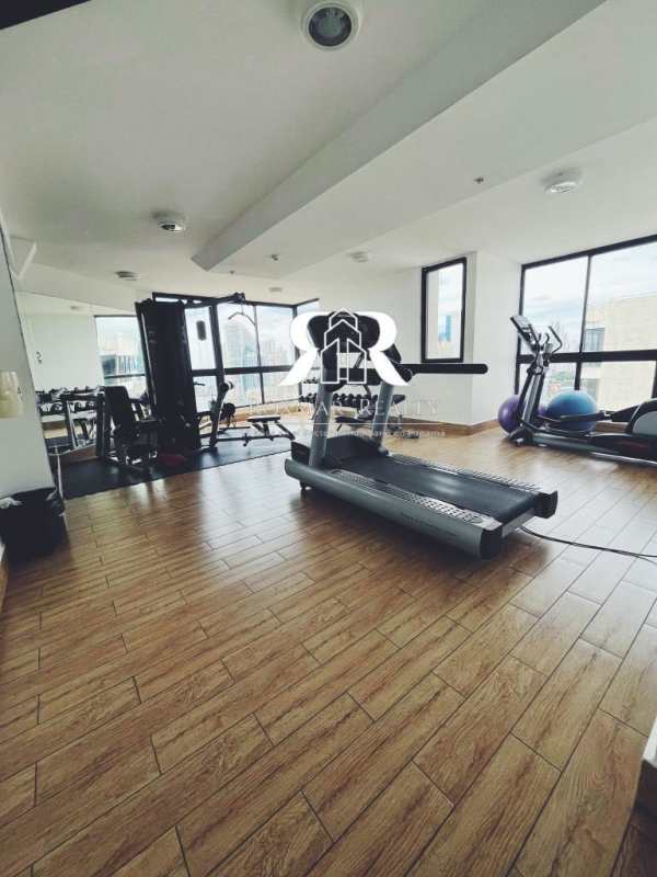 Modern gym facility with equipment in PH Costa Pacifica tower San Francisco Panama