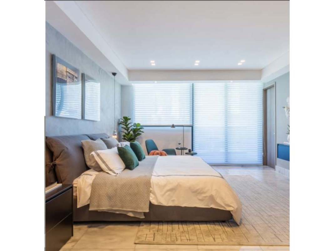 Spacious bedroom with floor-to-ceiling windows and panoramic ocean views PH Ocean Front Punta Paitilla Panama