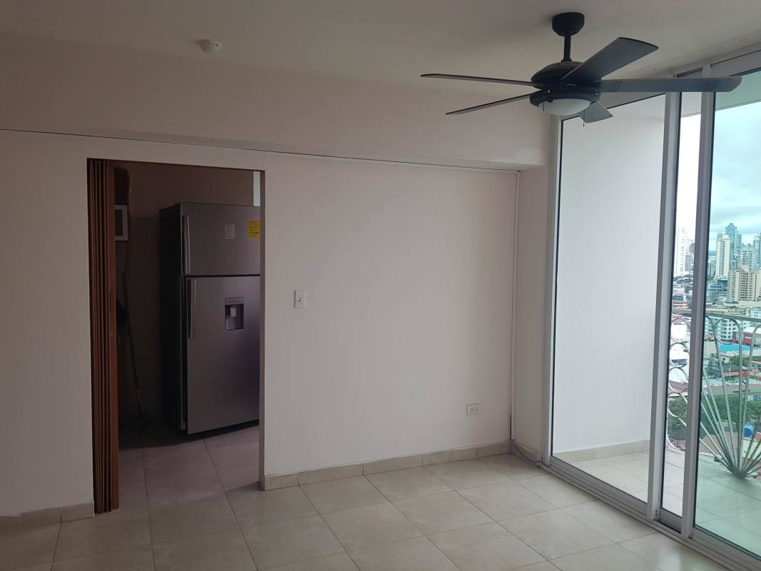 Entrance area and facade of PH El Cangrejo high-rise building in Panama City