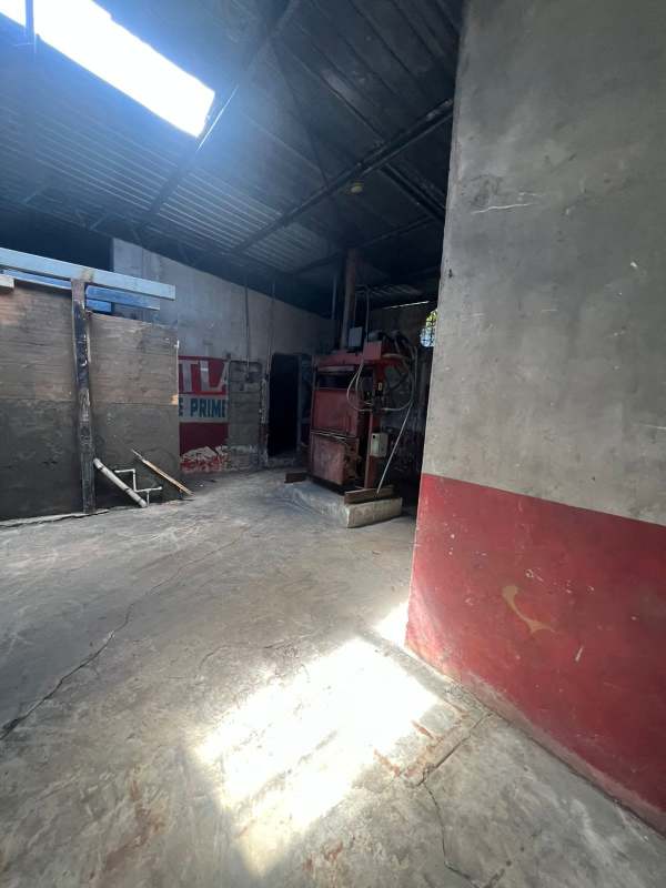 Spacious empty warehouse interior floor concrete with skylights in Chanis Panama