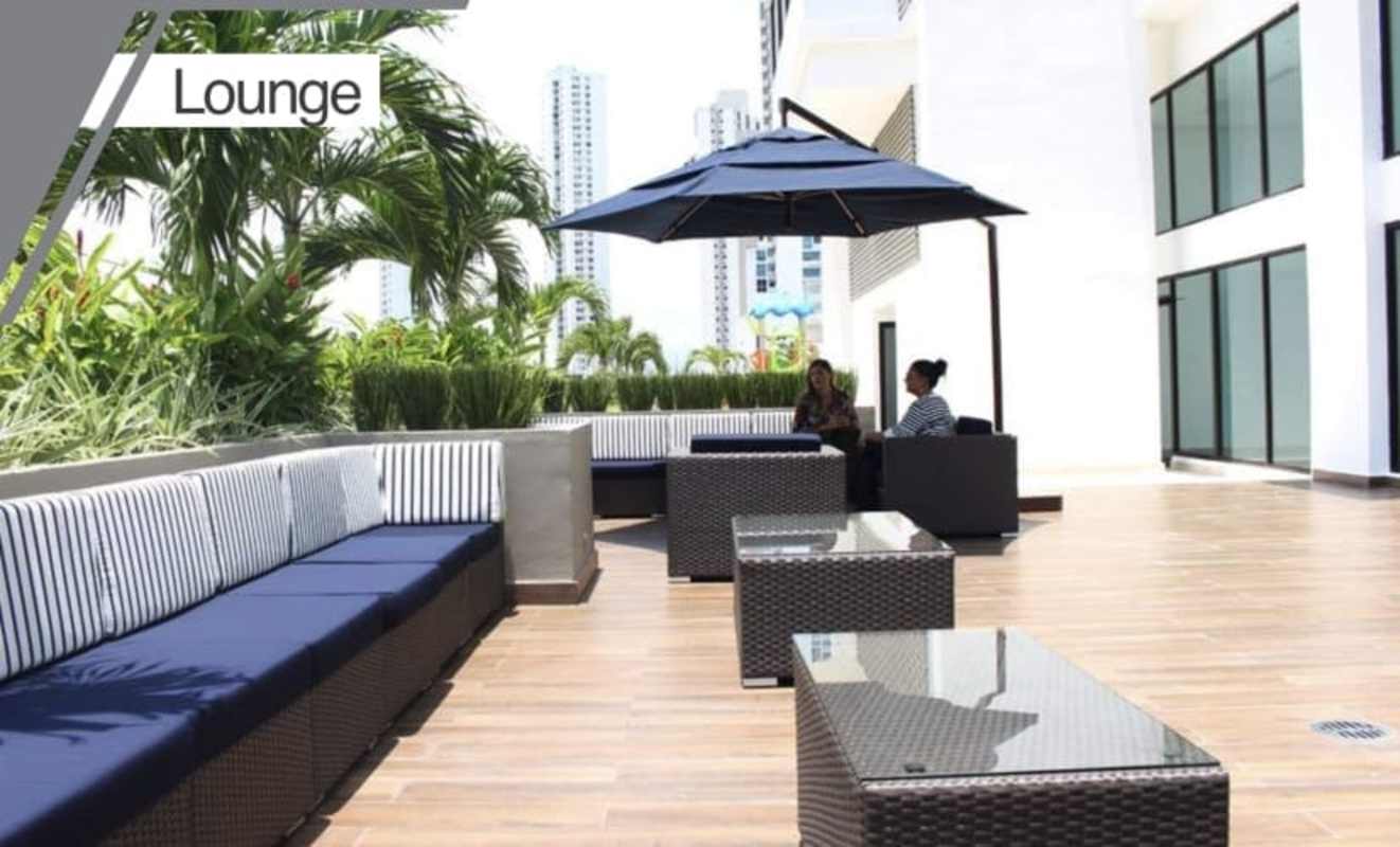 Dining room with modern decor and city view PH Dal Mare Panama