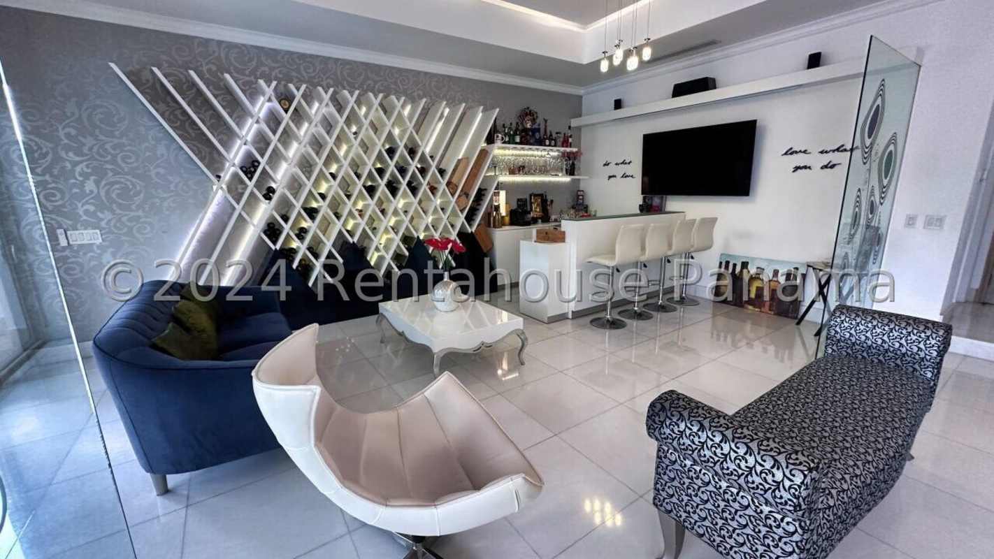 Contemporary bar lounge home luxury finishes entertainment area Santa Maria Panama