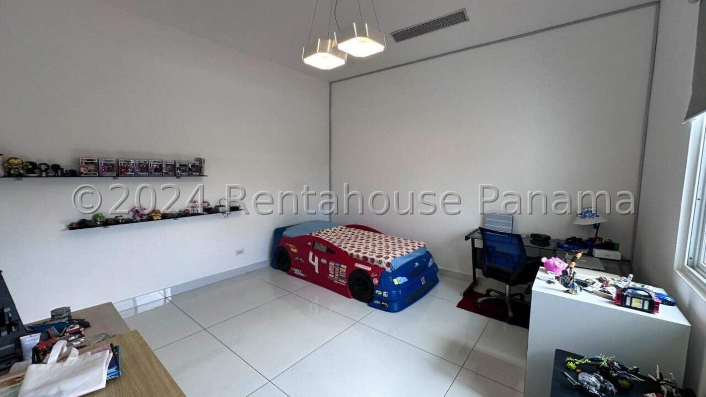 Kids bedroom with car bed toys natural light luxury house Santa Maria Panama