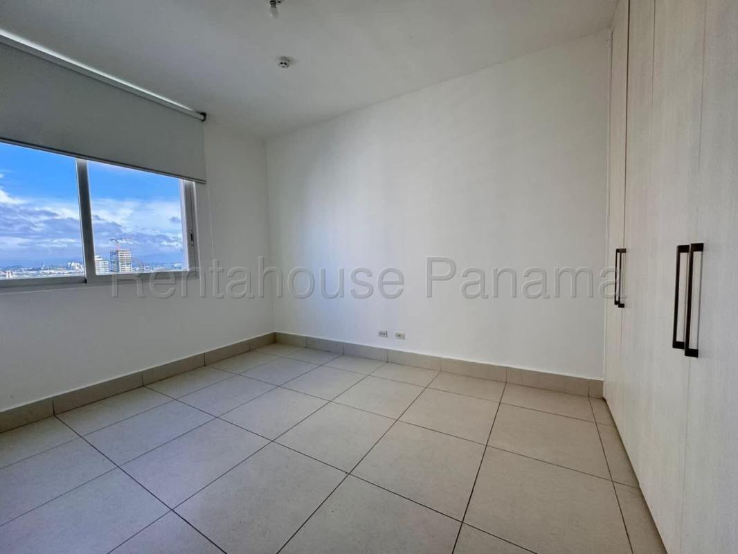 Bathroom featuring glass shower, vanity, mirror in PH Costa View Tower Costa del Este Panama