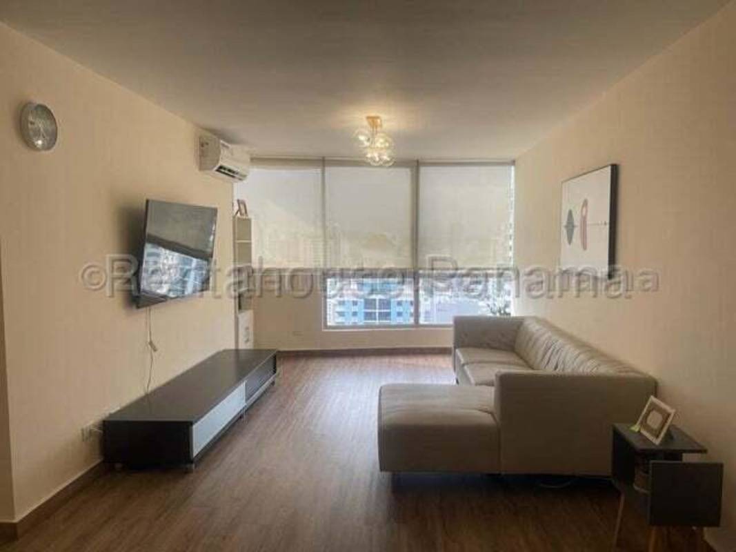 Modern living room with natural lighting large windows wood flooring PH San Francisco Park Panama