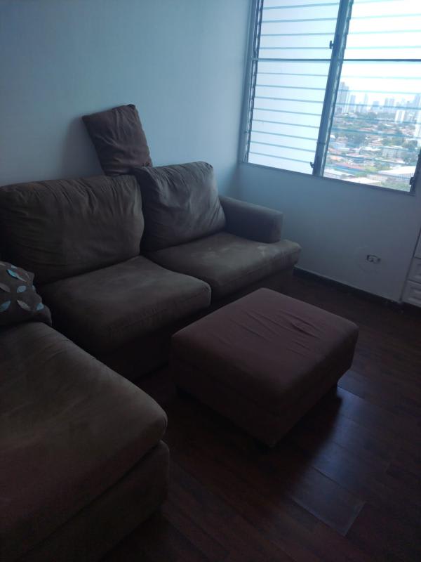 Spacious balcony overlooking Panama City skyline in PH Blue Tower, Miraflores