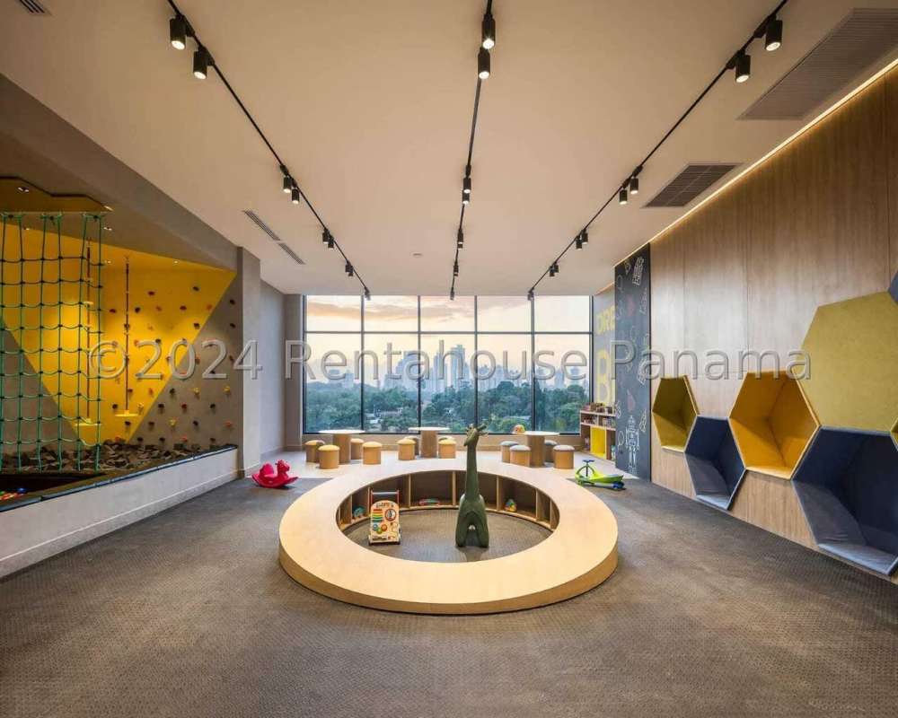 Modern gym and indoor track in PH Victory Sport luxury condo Coco del Mar Panama