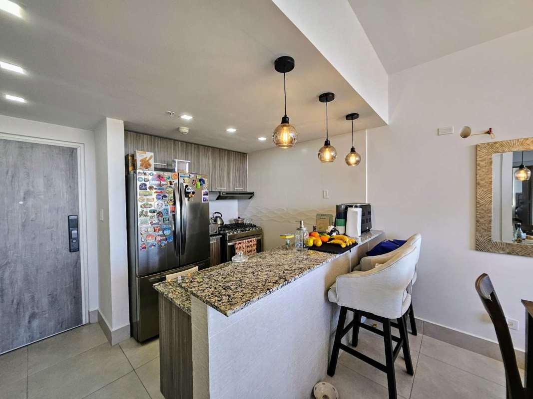 Laundry space with hookups in PH Greenwood Tower apartment Panama