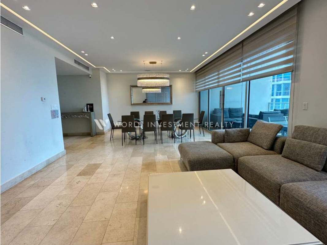 Fully equipped modern kitchen with granite counters and stainless appliances in PH Ocean Two