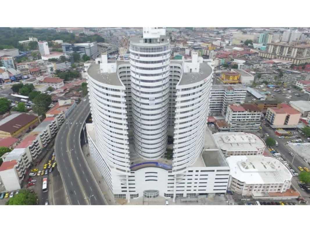Modern bathroom with glass shower, vanity tiled walls PH Bay View Panama